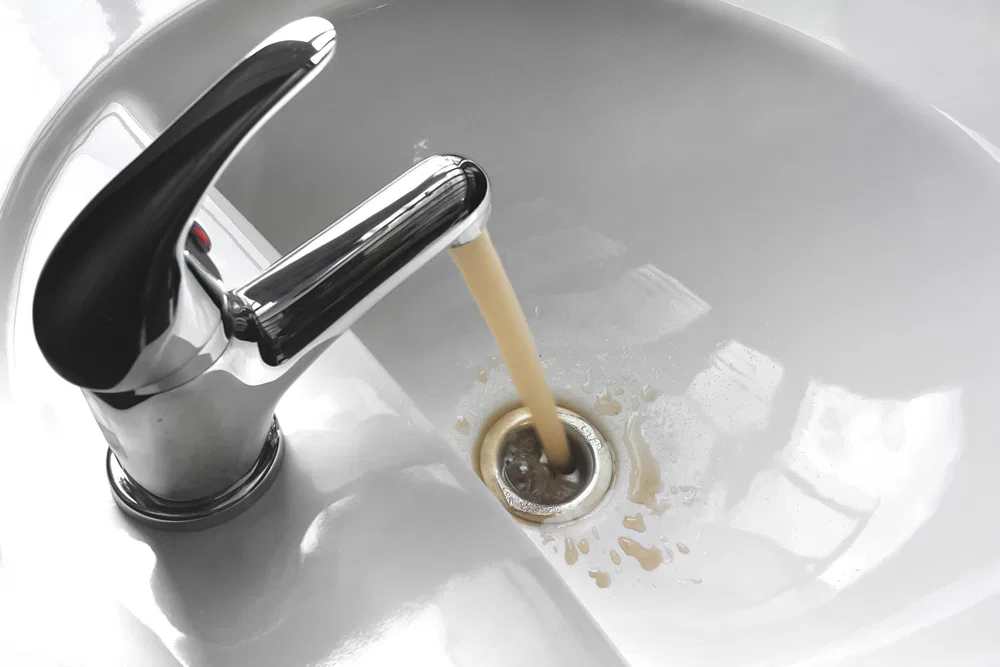 Brown water from faucet